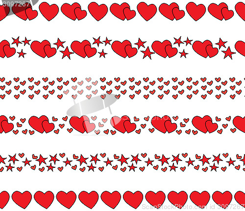 Image of Hearts borders