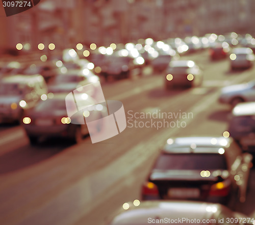 Image of Defocused Lights of Traffic