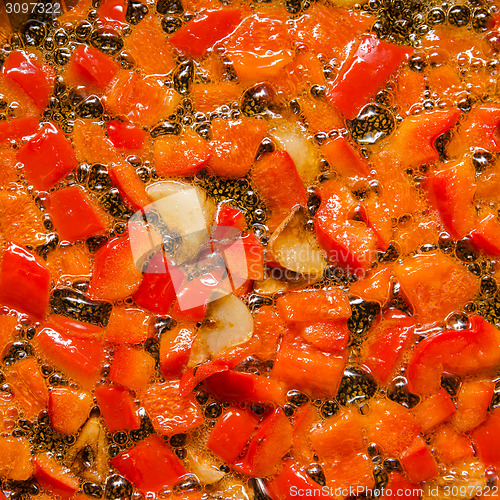 Image of Roasting in butter slices of sweet pepper