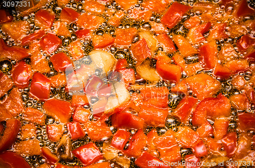 Image of Roasting in butter slices of sweet pepper