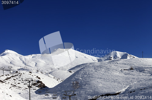 Image of Ski resort at sun day