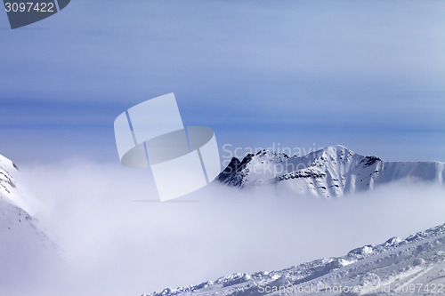 Image of Ski slope in fog