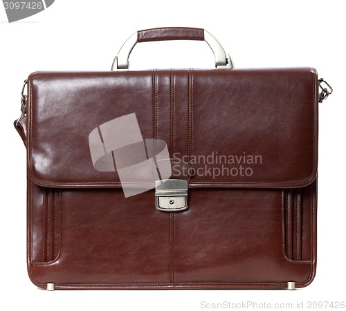 Image of Leather brown briefcase