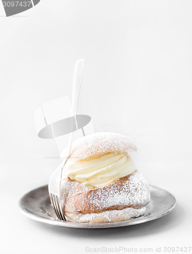 Image of Semla, traditional Scandinavian cream bun