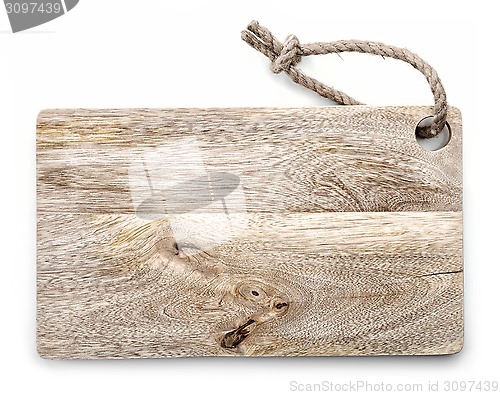 Image of top view of wooden cutting board 