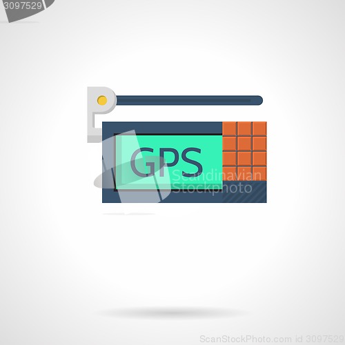 Image of GPS device flat vector icon