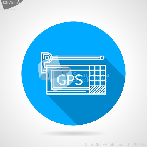 Image of GPS navigator flat line vector icon