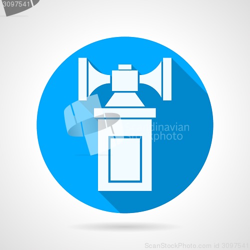 Image of Double air horn flat vector icon