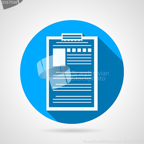 Image of Clipboard with questionnaire vector icon