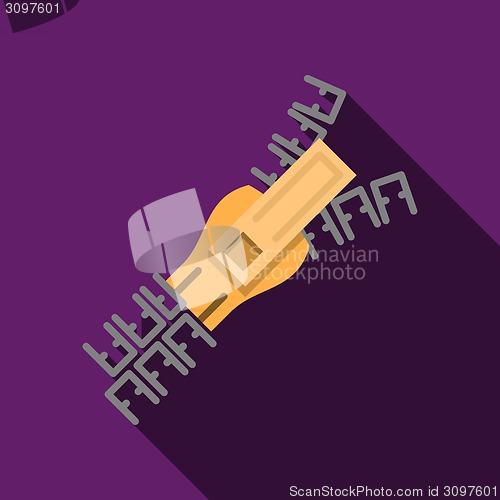 Image of Flat color zipper vector icon