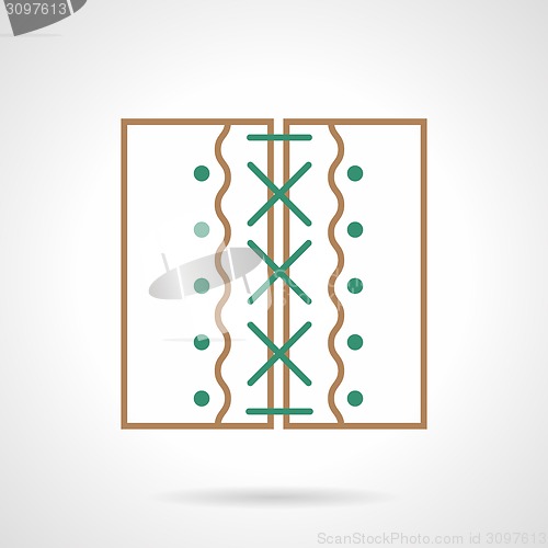 Image of Flat line vector icon for patchwork
