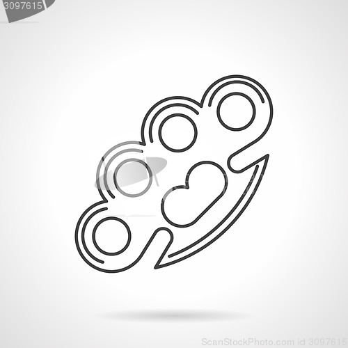 Image of Contour vector icon for brass knuckles