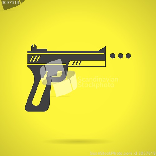 Image of Black sport airgun flat vector icon