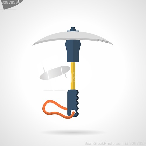 Image of Colored ice axe flat icon