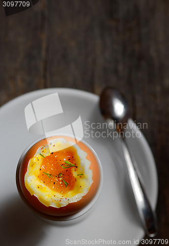 Image of soft boiled egg in cup