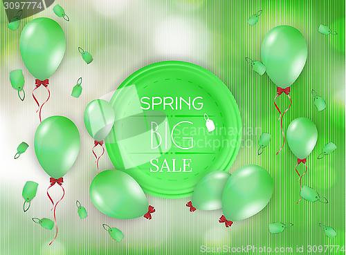 Image of spring sale vector background