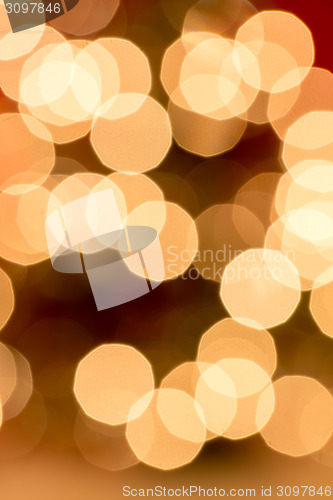 Image of Abstract background. Blurred colorful circles bokeh of christmas