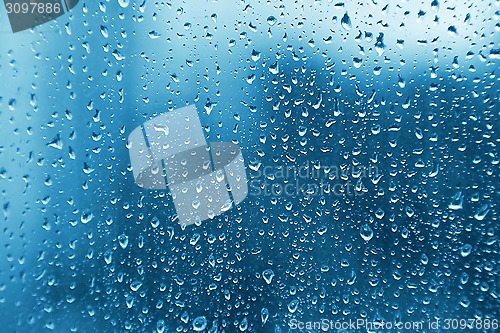 Image of Water drops on glass