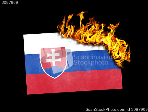 Image of Flag burning - Slovakia