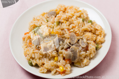 Image of Vegetable risotto high angle