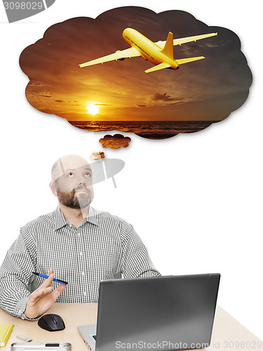 Image of business man thinking