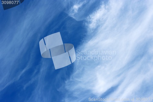 Image of Blue sky with white clouds