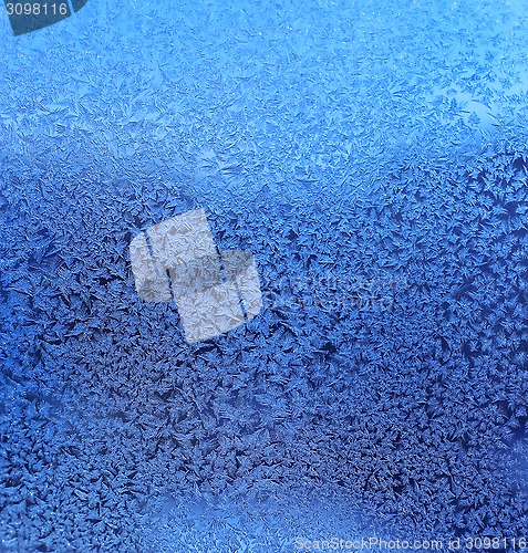 Image of Natural ice pattern on glass