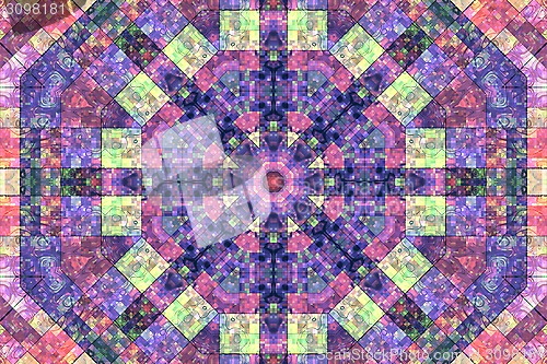 Image of Mosaic abstract background with concentric pattern