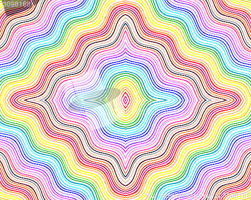 Image of Bright color wavy lines pattern