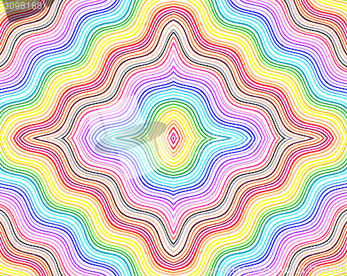 Image of Bright color wavy lines pattern