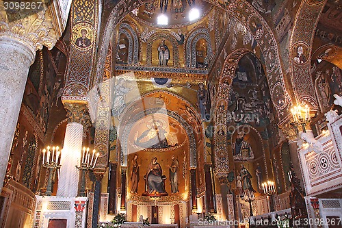 Image of Golden mosaic in Cappella Palatina