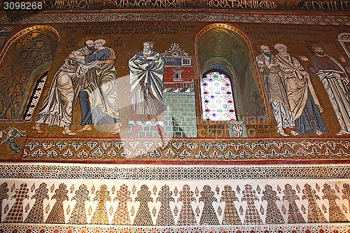 Image of Golden mosaic in Cappella Palatina