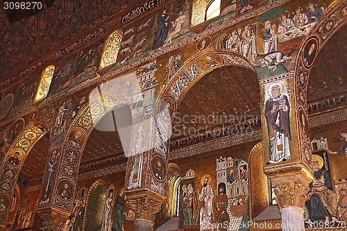 Image of Golden mosaic in Cappella Palatina