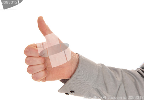 Image of Hand with thumb up.