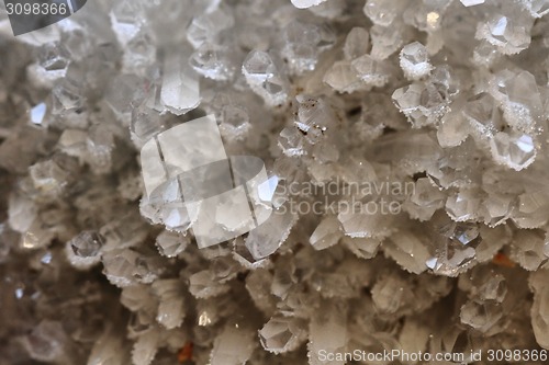 Image of white quartz crystal mineral texture 