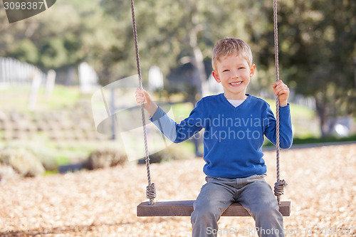 Image of boy at swings