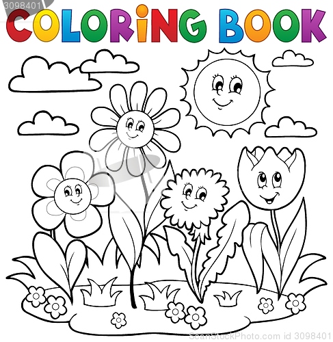 Image of Coloring book with flower theme 7