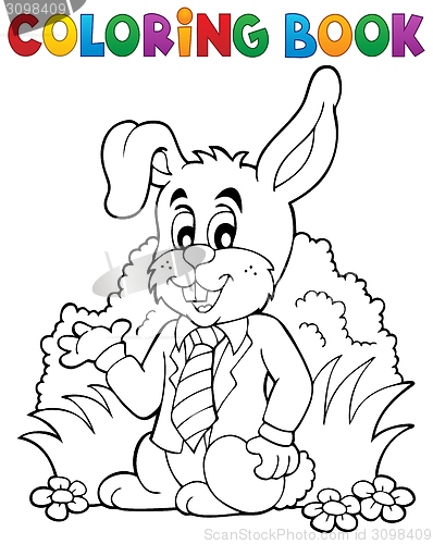 Image of Coloring book Easter rabbit theme 1