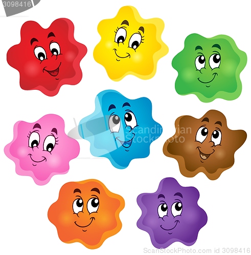 Image of Cartoon color shapes collection