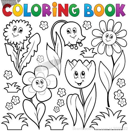 Image of Coloring book with flower theme 6