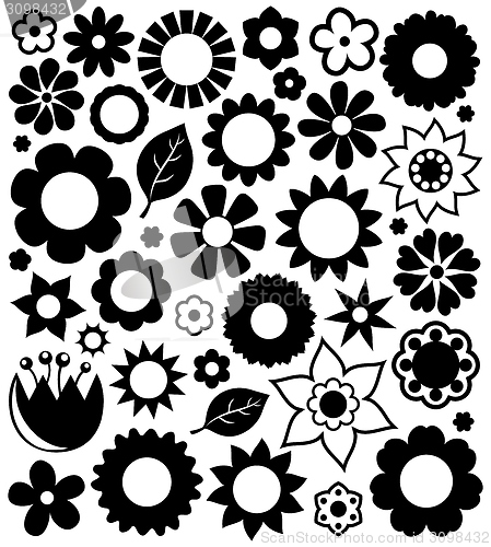 Image of Flower silhouettes collection 1