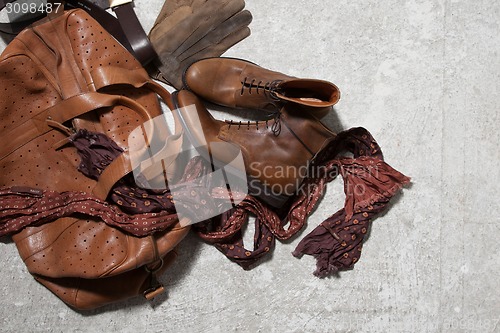 Image of Brown leather bag