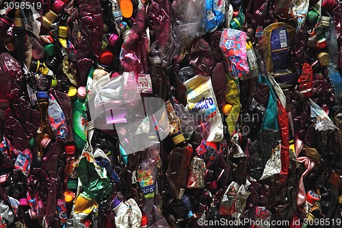 Image of color plastic recycle background