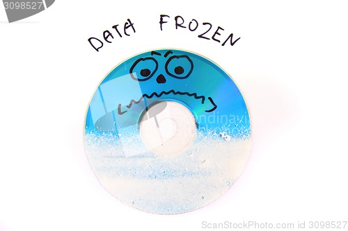Image of data frozen DVD