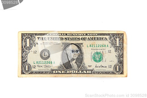 Image of 1 dollar with eyes 