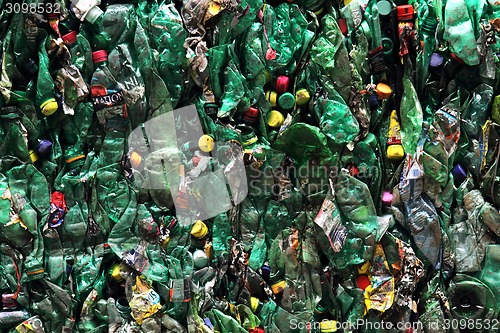 Image of color plastic recycle background