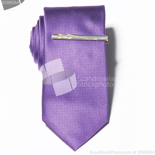 Image of purple tie on a white background