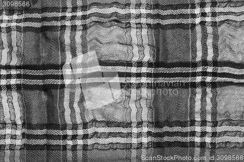 Image of abstract geometric black and white print on fabric