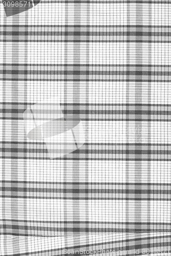Image of abstract geometric black and white print on fabric