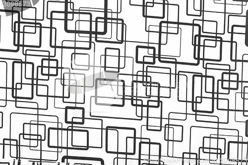 Image of abstract geometric black and white print on fabric